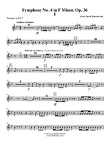 Symphony No.4, Movement I - Trumpet in Bb 2 (Transposed Part)