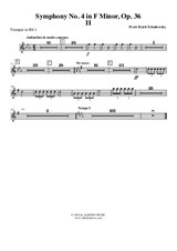 Symphony No.4, Movement II - Trumpet in Bb 1 (Transposed Part)