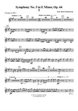 Symphony No.5, Movement I - Trumpet in Bb 1 (Transposed Part)