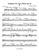 Symphony No.5, Movement II - Trumpet in Bb 1 (Transposed Part)