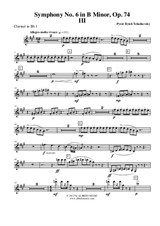 Symphony No.6, Movement III - Clarinet in Bb 1 (Transposed Part)