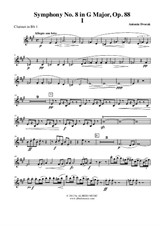 Symphony No.8, Movement I - Clarinet in Bb 1 (Transposed Part)