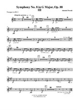 Symphony No.8, Movement III - Trumpet in Bb 2 (Transposed Part)
