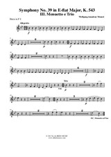 Symphony No.39, Movement III - Horn in F 1 (Transposed Part)
