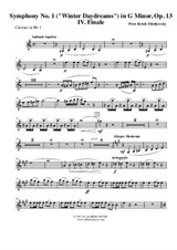 Symphony No.1, Movement IV - Clarinet in Bb 1 (Transposed Part)