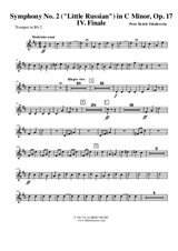 Symphony No.2, Movement IV - Trumpet in Bb 2 (Transposed Part)