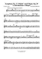 Symphony No.3, Movement I - Trumpet in Bb 1 (Transposed Part)