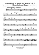 Symphony No.3, Movement I - Trumpet in Bb 2 (Transposed Part)