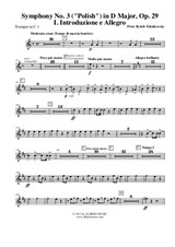 Symphony No.3, Movement I - Trumpet in C 1 (Transposed Part)