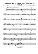Symphony No.3, Movement V - Trumpet in Bb 1 (Transposed Part)