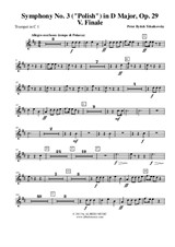 Symphony No.3, Movement V - Trumpet in C 1 (Transposed Part)