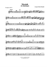 Messiah, 44. Hallelujah - Trumpet in Bb 1 (Transposed Part)