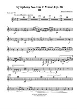 Symphony No.1, Movement III - Horn in F 4 (Transposed Part)