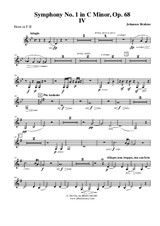 Symphony No.1, Movement IV - Horn in F 2 (Transposed Part)