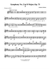 Symphony No.2, Movement I - Clarinet in Bb 2 (Transposed Part)