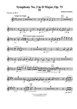 Symphony No.2, Movement II - Clarinet in Bb 2 (Transposed Part)
