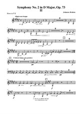 Symphony No.2, Movement II - Horn in F 2 (Transposed Part)