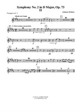 Symphony No.2, Movement II - Trumpet in C 1 (Transposed Part)