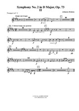 Symphony No.2, Movement II - Trumpet in C 2 (Transposed Part)