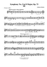 Symphony No.2, Movement III - Clarinet in Bb 1 (Transposed Part)