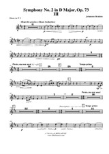 Symphony No.2, Movement III - Horn in F 1 (Transposed Part)
