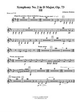 Symphony No.2, Movement III - Horn in F 4 (Transposed Part)