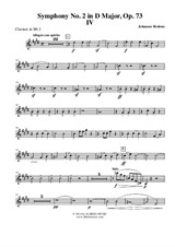 Symphony No.2, Movement IV - Clarinet in Bb 2 (Transposed Part)