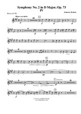 Symphony No.2, Movement IV - Horn in F 3 (Transposed Part)