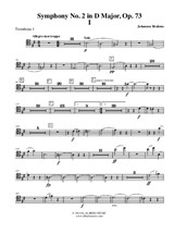 Symphony No.2, Movement I - Trombone Tenor Clef 1 (Transposed Part)