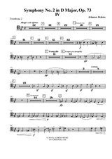 Symphony No.2, Movement IV - Trombone Tenor Clef 2 (Transposed Part)