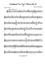 Symphony No.5, Movement I - Trumpet in Bb 1 (Transposed Part)