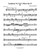 Symphony No.5, Movement II - Horn in F 2 (Transposed Part)