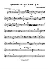 Symphony No.5, Movement II - Trumpet in Bb 1 (Transposed Part)