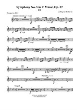 Symphony No.5, Movement II - Trumpet in Bb 2 (Transposed Part)