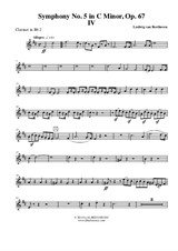 Symphony No.5, Movement IV - Clarinet in Bb 2 (Transposed Part)