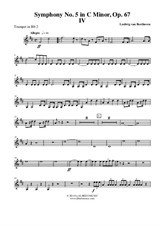 Symphony No.5, Movement IV - Trumpet in Bb 2 (Transposed Part)