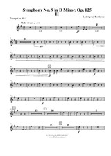 Symphony No.9, Movement II - Trumpet in Bb 1 (Transposed Part)