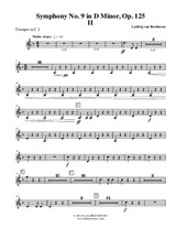 Symphony No.9, Movement II - Trumpet in C 2 (Transposed Part)
