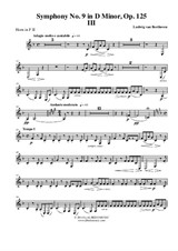 Symphony No.9, Movement III - Horn in F 2 (Transposed Part)