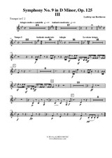 Symphony No.9, Movement III - Trumpet in C 2 (Transposed Part)