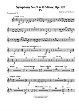 Symphony No.9, Movement IV - Trumpet in C 2 (Transposed Part)