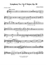 Symphony No.3, Movement I - Clarinet in Bb 1 (Transposed Part)