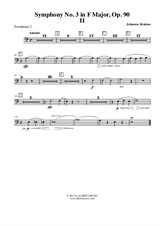 Symphony No.3, Movement II - Trombone in Bass Clef 2 (Transposed Part)