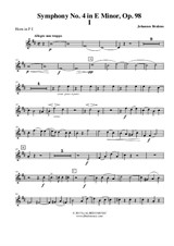 Symphony No.4, Movement I - Horn in F 1 (Transposed Part)
