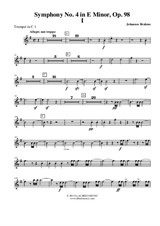 Symphony No.4, Movement I - Trumpet in C 1 (Transposed Part)