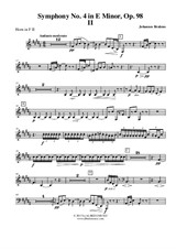 Symphony No.4, Movement II - Horn in F 2 (Transposed Part)