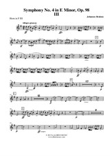 Symphony No.4, Movement III - Horn in F 3 (Transposed Part)