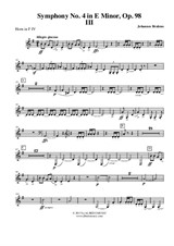 Symphony No.4, Movement III - Horn in F 4 (Transposed Part)