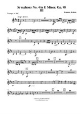 Symphony No.4, Movement III - Trumpet in Bb 2 (Transposed Part)