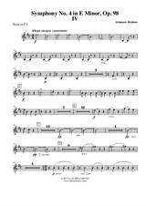 Symphony No.4, Movement IV - Horn in F 1 (Transposed Part)